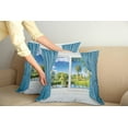 thumbnail image 2 of Ambesonne Summer Throw Pillow Cover 2 Pack, Rural Lake River View, 18", Slate Blue Green White, 2 of 7