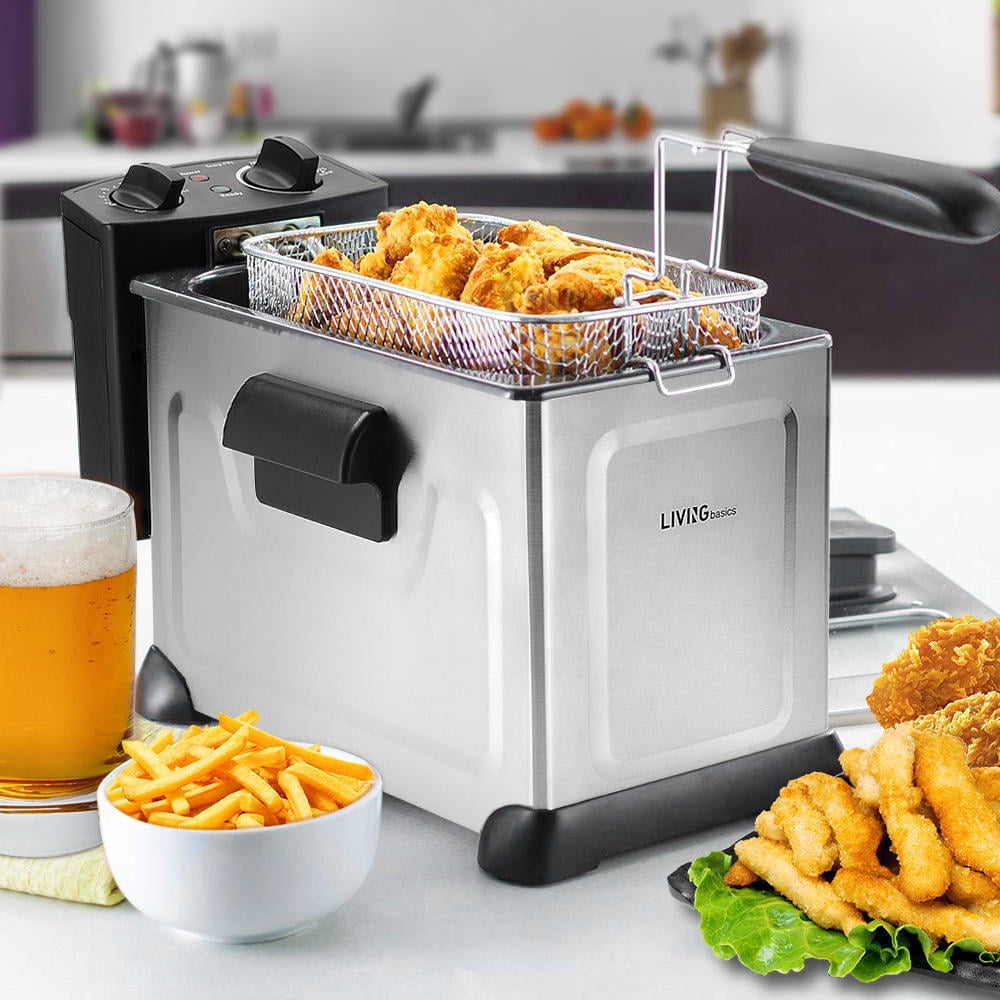LIVEDITOR Professional Deep Fryer With Basket, Stainless Steel Oil