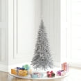 thumbnail image 4 of Vickerman 4.5' Silver Tinsel Fir Slim Artificial Christmas Tree, Unlit, 4 of 4