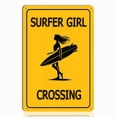 thumbnail image 1 of Letrero metálico keowhsf Surfer Girl Crossing, 20 x 30 cm, 1 of 7