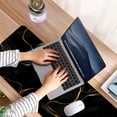 thumbnail image 5 of Large Mouse Pad 31.4 x 15.7inches 3mm XXL Extended Gaming Mouse Pad Mat with Non-Slip Base Stitched Mousepad for Computer,Office,Keyboard and Laptop- Black Gold \u200bCoffee Marble，Waterproof Desk Mat, 5 of 6