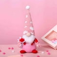 thumbnail image 6 of 2Pcs Plush Valentine gnome under $5! Yrmaups Valentine's Day Gnome Doll with Plush Heart, Soft Fabric Dwarf Decoration for Home and Office, Weighted Base for Stability, 6 of 9