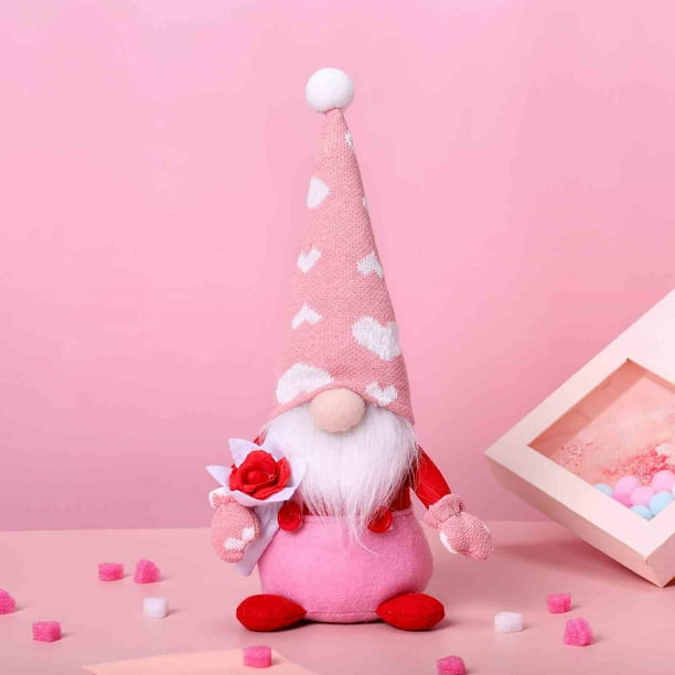Decoraciones para San Valentín, adornos para San Valentín, regalos para San Valentín, muñeco sin rostro de Rudolf para San Valentín, muñeco de tela para San Valentín, muñeco de peluche con forma de en