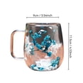thumbnail image 3 of 450ml Double Wall Glass Coffee Mugs Flower Coffee Mug Insulated Clear Espresso Cups for Cappuccino Tea Latte Hot Beverages Glasses (The color and position of the flowers are random), 3 of 6