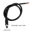 thumbnail image 2 of HAMPPLIES 2Ud Cable Dc De Con Conector Macho A Cable Abierto Para Reparación Negro, 2 of 8