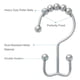 thumbnail image 2 of Anillos de gancho para cortina de ducha, ganchos de ducha de doble deslizamiento de metal antioxidante para cortinas de barra de ducha de baño, juego de 12 anillos cromados Ormromra HMHZ040, 2 of 7