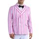 thumbnail image 1 of BLAZERS A RAYAS INSPIRADORES CHIC PARA HOMBRES, CHAQUETA DE TRAJE DE LAPEL PICO, DOBLE BOTONADURA, RAYAS DE NEGOCIO, L ROSA BLANCO, 1 of 6