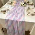 thumbnail image 2 of PBAZIH Gradient Sheer Mesh Table Runner for Party Decor Elegant Polyester and Spandex Tablecloth for Weddings, Showers, and Home Dining Versatile and Reusable Table Decoration, 2 of 6