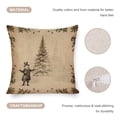 thumbnail image 4 of Outdoor Throw Pillows Christmas Tree Snowflake Snowman Vintage Rustic Pillowcase 20"x20" Merry Christmas Snowflake Decorative Square Pillowcase Cushion Case Decor for Sofa Couch, 4 of 7