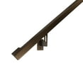 thumbnail image 2 of Modern Aluminum Handrail Grab Bar Kit, Adjustable Steel Brackets Included, Returns to Wall, 9 Foot Handrail, Bronze, 2 of 7