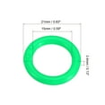 thumbnail image 2 of Uxcell 0.8" OD 0.6" ID Loose Leaf Rings Binder Ring Plastic for Book DIY Scrapbook Notebook, Green 100 Pack, 2 of 5