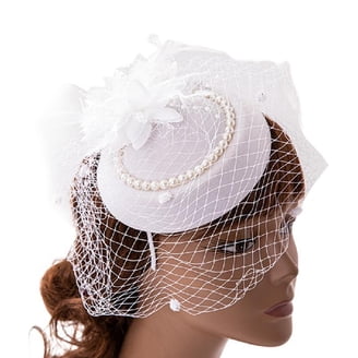 PuliPuqi 50s Fascinator Hat for Women Funeral Veil Hat  display picture 1