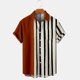 thumbnail image 4 of Blusa de camisa de manga corta con solapa de moda informal con patrón estampado para hombre Pompotops oipoqjl46892, 4 of 4