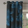 thumbnail image 3 of Ambesonne Grommet Curtain, , 50"x120", Charcoal Grey Azure Blue, 3 of 5