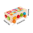 thumbnail image 2 of BUTOMKY Montessori Wooden Shape Sorter with Storage Pull cord, Early Educational Number & Shape Sorting Puzzle Toy, Sensory Development Stacking Learning Game for Toddlers 12 Months+, 2 of 6