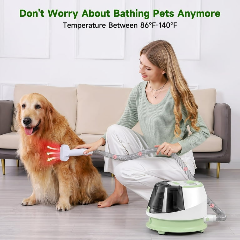 Dog vacuum outlet brush