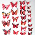 thumbnail image 2 of 12 pegatinas de pared de mariposa de PVC, decoración de mariposas para fiesta de boda, color rojo Tmvgtek Oficina Multiescena Multifunción, 2 of 6
