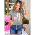 thumbnail image 5 of XCHQRTI Vintage 4th of July Women T-Shirt We The People 1776 Patriotic Graphic Tees Short Sleeve Casual Tshirt, 5 of 7