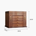 thumbnail image 3 of Solid Wood Earring Necklace Storage Boxes Watch Jewelry Organizer Wedding Rings Hair Accessory Makeup Display Case, 3 of 7