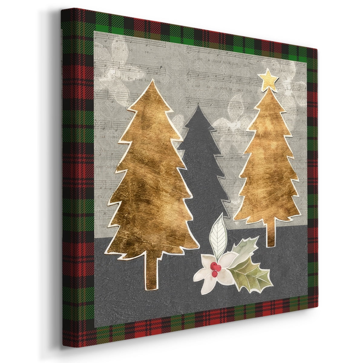 Collaged Christmas Collection E- Gallery Wrapped Canvas