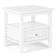 thumbnail image 1 of Trent Home Wood 20" Rectangle Transitional End Table in White, 1 of 9