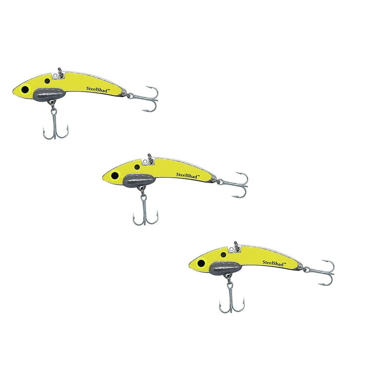 SteelShad Original - 3/8 oz - Trout - 3 Pack - Lipless Crankbait for fresh  water & salt water Fishing - Long Casting Bass Lure Perfect for Bass, Pike,  Musky, Walleye, Trout, Salmon and Striper 