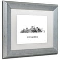 thumbnail image 2 of Trademark Fine Art 'Richmond Virginia Skyline WB-BW' Canvas Art by Marlene Watson, White Matte, Silver Frame, 2 of 4