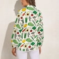 thumbnail image 2 of Veggies Long Sleeve Blouse Woman Streetwear Casual Shirts Summer Oversize Woman Streetwear Clothing Birthday Present, 2 of 7