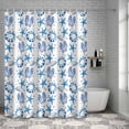 thumbnail image 6 of Bathroom Shower Curtain Summer Blue Starfish Swimming Ring Waterproof Shower Curtains with Hooks, Coastal Beach Bath Curtains Bathtub Curtain Home Decor 72x72in, 6 of 9