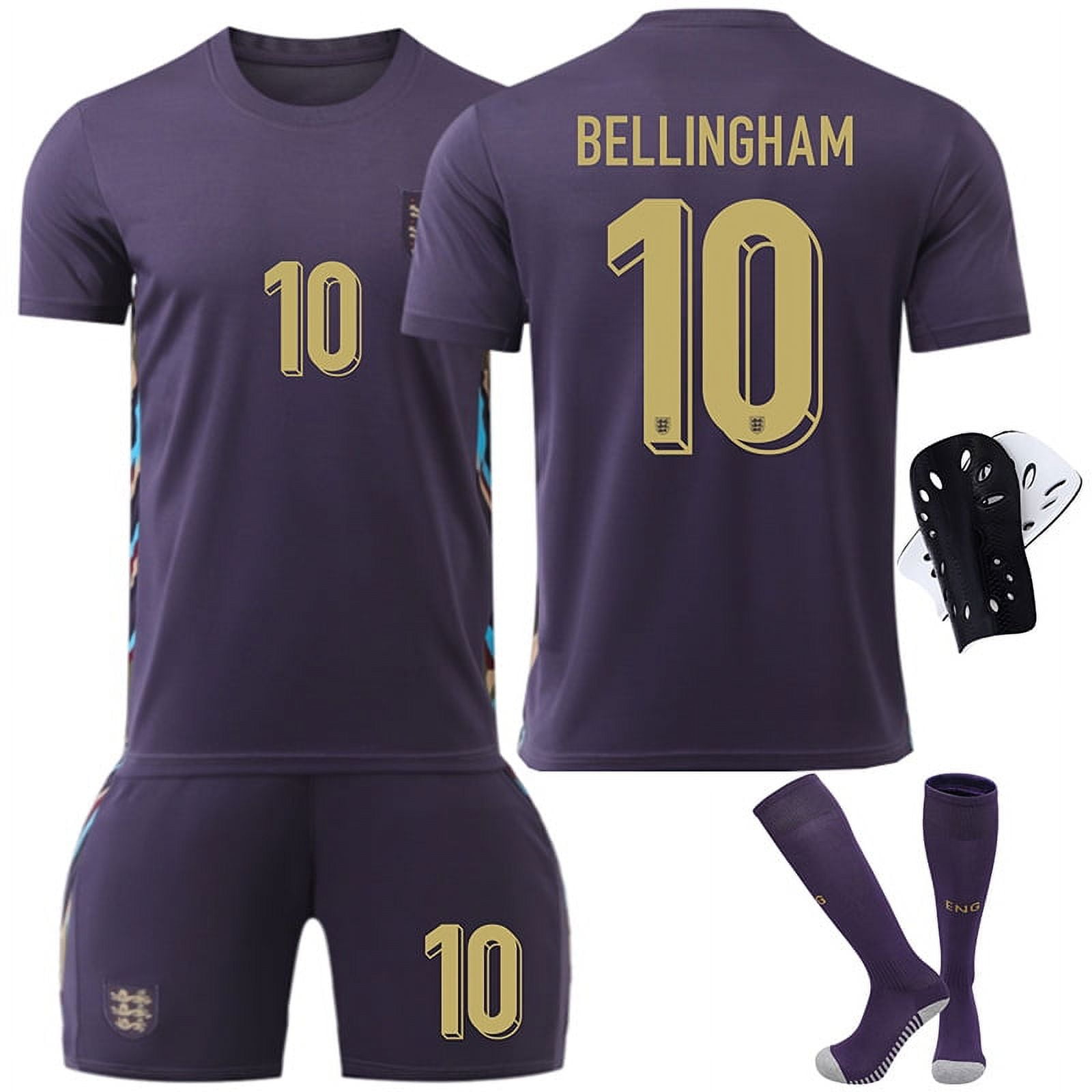 2024 England 10 Jude Bellingham Youth Soccer Kit with Socks