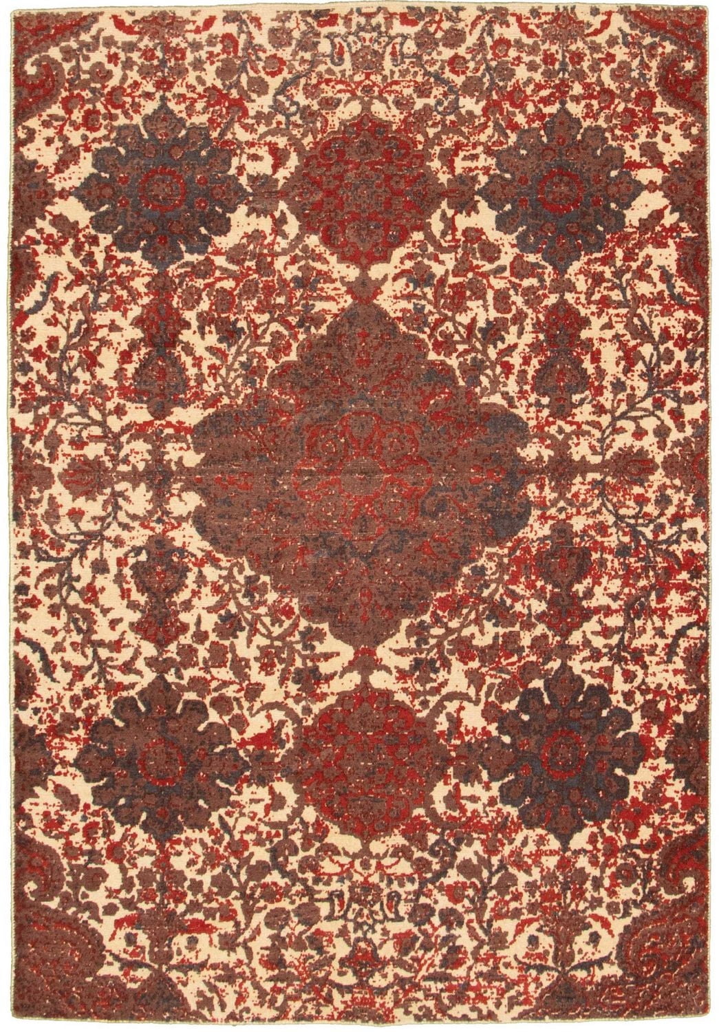 ECARPETGALLERY 4'11" x 7'3"  Contemporary Galleria Hand Loomed Area Rug for Living Room, Dining Room and Bedroom in Ivory