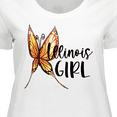 thumbnail image 4 of Inktastic Illinois Girl- Butterfly Women's Plus Size T-Shirt, 4 of 5