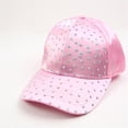 thumbnail image 2 of OOOUM Sparkly Baseball Caps For Women Fashionable Lightweight Breathable Dad Hats Adjustable Holiday Party Sun Hats Pink, 2 of 7