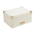 thumbnail image 1 of Jeyry Box Case de joyería de joyería Caja de almacenamiento de 2 capas Organizador de joyas de recipiente Organizador de collar para aretes colgantes, 1 of 8