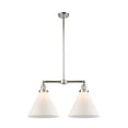 thumbnail image 2 of 209-PN-G41 Innovations Lighting Cone - 2 Light Island In Traditional Style-10 Inches Tall and 21 Inches Wide-Polished Nickel Finish-Matte White Glass, 2 of 2