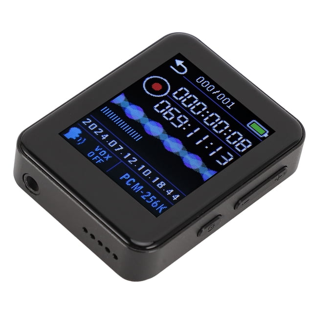 Reproductor mp3 Con Grabador de Voz temporizada Con Reducción de Ruido Activada Por Voz HD, Dispositivo de Grabación