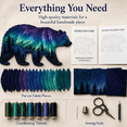 thumbnail image 4 of Northern Lights Wildlife DIY Patchwork Kit, DIY Northern Lights Patchwork Sewing Kit, Handmade Fabric Craft Set for Wall Art Decor, Beginner Friendly Creative DIY Project for Adults (Snowshoe Hare), 4 of 7