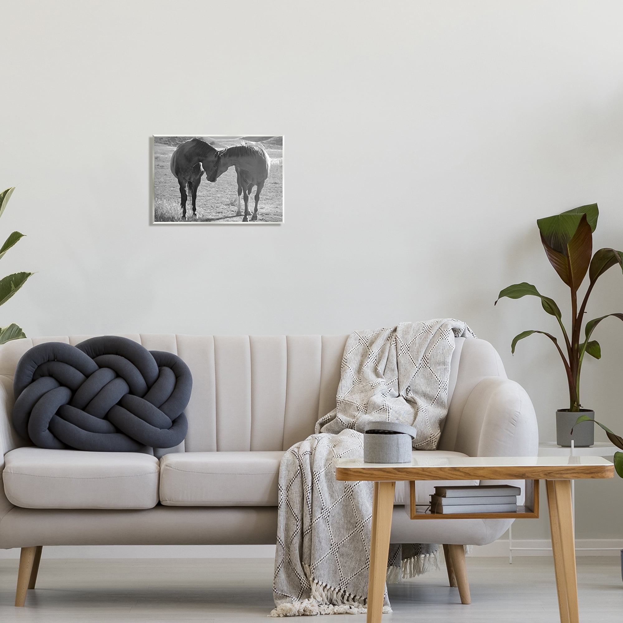 Stupell Industries Horses Hugging Photography Animals & Insects Photography Unframed Art Print Wall Art, 15 x 10