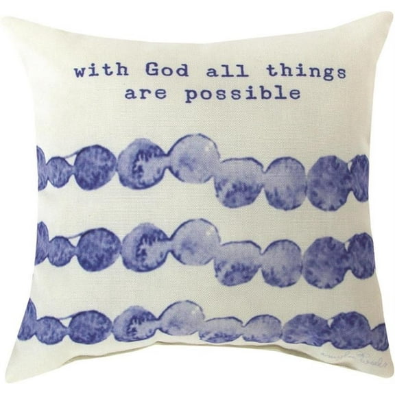 Pillow-With God All Things Are Possible (12  X 12 )