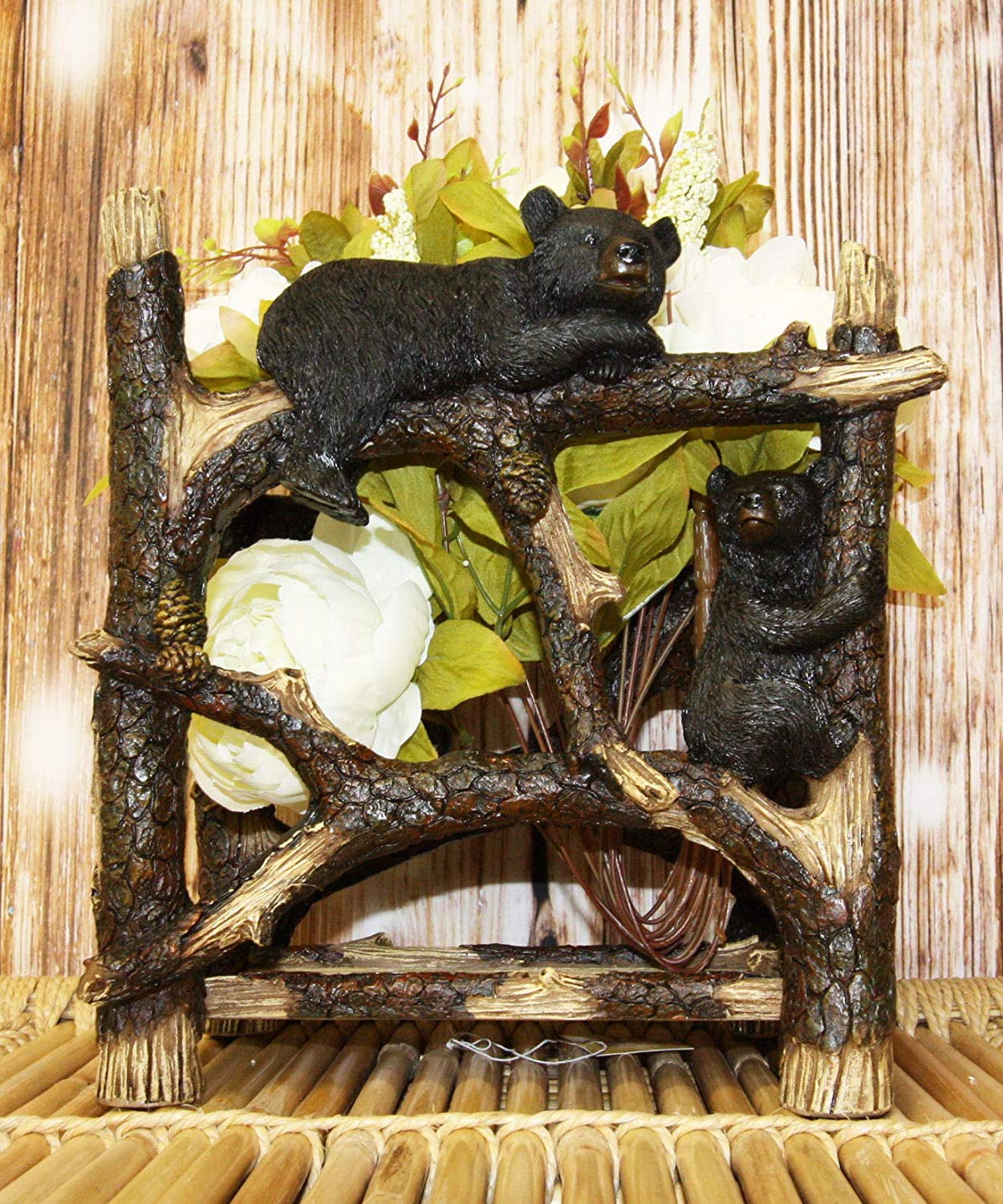 Ebros Rustic Woodland Forest Black Bear Standing Paper Towel Holder St–  Ebros Gift