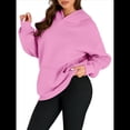 thumbnail image 1 of Sudadera Informal de Larga con Capucha para Mujer, Jersey de y Otoño con Bolsillos. Rosa M, 1 of 9