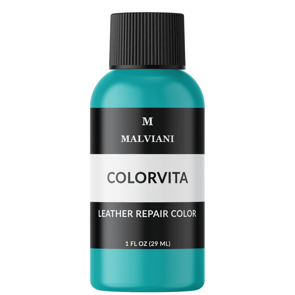 Leather Repair Color Restorer Turquoise Blue - Repair Couch, Furniture, Car Seat, Sofa, Purse & Bag 1 oz.