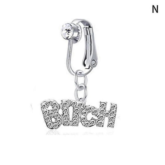 1pc Fake Belly Button Ring Fake Clip On Belly Piercing Non Piercing Navel Ring