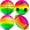 Rainbow, variant on Sports Balls for Kids & Toddlers - (Pack of 4) 5-inch Sports Set Includes Football, Small Size Soccer, Basketball, and Playground Balls, Fun Indoors & Outdoor Toys (Hand Pump Included)