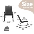 thumbnail image 3 of Costway 2 PCE Patio Rocking Chair Heavy-Duty Metal Rocker Outdoor Anti-Slip Black, 3 of 9