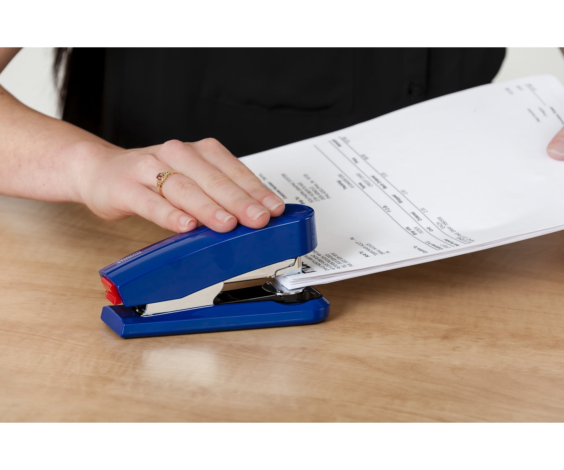 Novus B4fc Flat Clinch Stapler, 50 Sheet Max, German Engineered, Staple|Pin|Tack, Blue (020-1468)