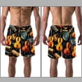 thumbnail image 3 of luoweisi Men's Beach Shorts Quick Dry Swim Trunks with Mesh Lining Musical Instrument 2XL, 3 of 5