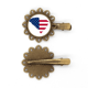 thumbnail image 1 of Carolina latina usa mapa estrellas rayas bandera Tocado de pieza de pelo de horquilla de flor de metal vintage, 1 of 3
