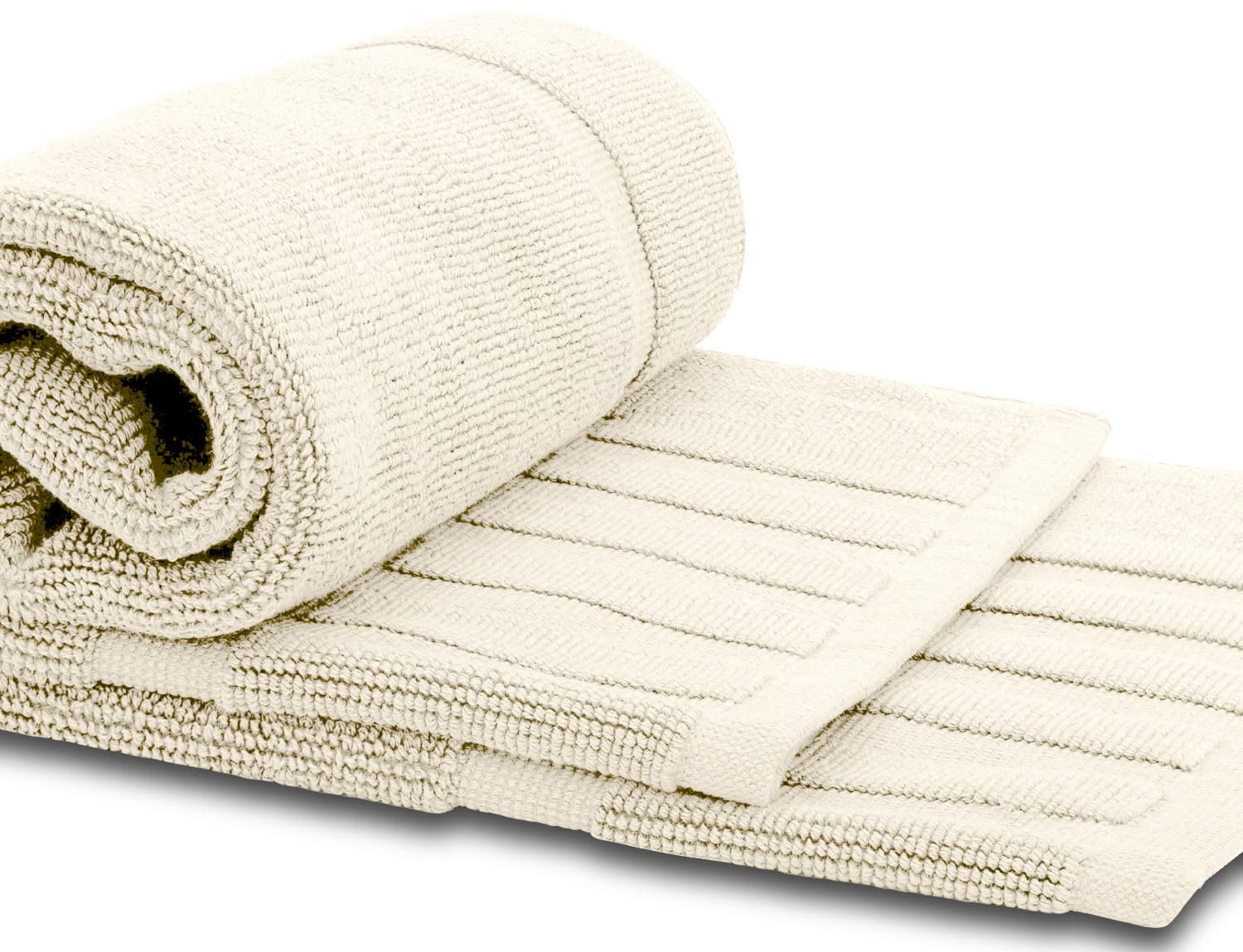 TEXTILOM Luxury 2 Pack Banded Cotton Bath Mats for Bathroom Floor [ Hotel,  Spa, Tub, Shower Bath