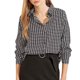 thumbnail image 1 of Puntoco Blusa de manga larga con botones sueltos para mujer, informal, a la moda, con solapa Puntoco Puntoco-4637, 1 of 7
